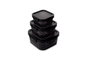 Hermia Juego de Cajas de Almacenamiento ET-00113, 6 piezas, Antracita